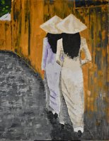 Laura Caretta Painter - 113 Sisters n2-2020- oil on canvass - 60x75